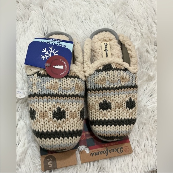 Dearfoams clog style indoor outdoor slip on slippers Woman’s S 5/6 - Picture 11 of 11